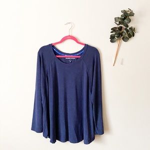 Tommy Hilfiger Sport Blue Long Sleeve Shirt Large